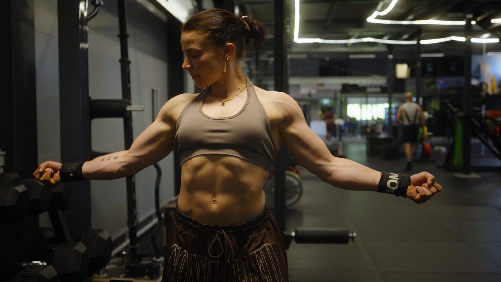 Dunja during her strength training journey.